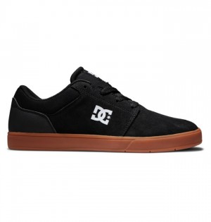 Black Men's DC Crisis 2 Suede Skate Shoes | 2397-EHDVR