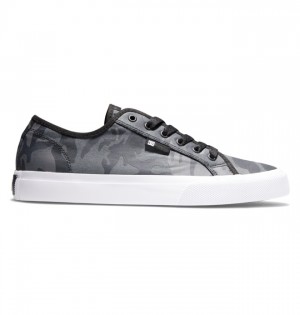 Black Men's DC Manual SE Canvas Sneakers | 3681-HRGNY