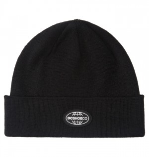 Black Men's DC Trotter Beanie Hats | 6938-UFLVP