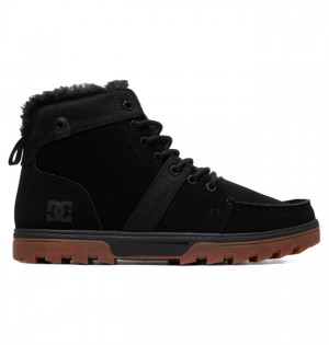 Black Men's DC Woodland Winter Boots | 3510-PAILS