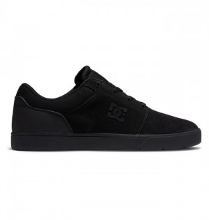 Black / Black / Black Men's DC Crisis 2 Suede Skate Shoes | 3019-TYCVU