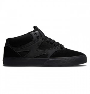 Black / Black / Black Men's DC Kalis Vulc MID Mid-Top Skate Shoes | 7502-QVSIB