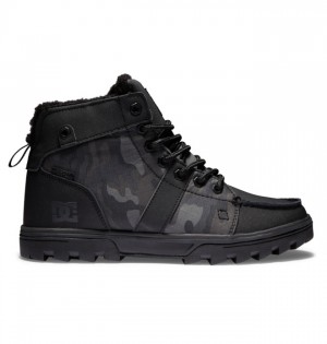 Black / Black / Black Men's DC Woodland Winter Boots | 2054-ZXRPD