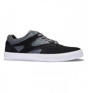 Black / Grey / White Men's DC Kalis Vulc Skate Shoes | 1420-IVSTQ