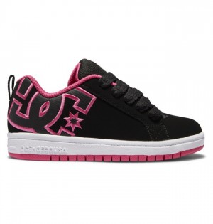 Black / Pink Kids' DC Court Graffik | 2856-YIDFT