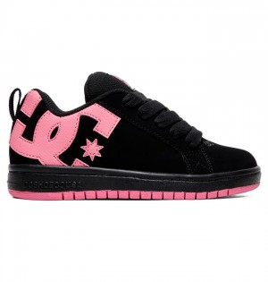 Black / Pink Kids' DC Court Graffik | 6091-GUOCQ