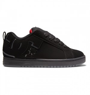 Black / Red Men's DC Court Graffik | 7094-MYVRI