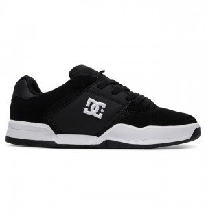 Black / White Men's DC Central Sneakers | 8137-UDZAH