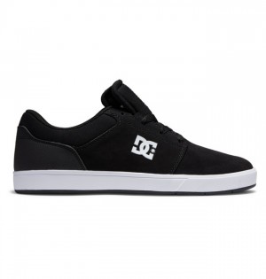 Black / White Men's DC Crisis 2 Suede Skate Shoes | 0853-YEDSJ