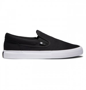 Black / White Men's DC Manual Slip On | 0264-JCGTN