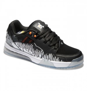 Black / White / Orange Men's DC Versatile KB Sneakers | 3062-GVAUM