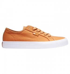 Brown Men's DC Manual SE Canvas Sneakers | 5834-UVYDW