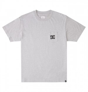 Grey Men's DC DC Star T Shirts | 3198-NPBJW