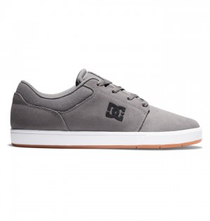 Grey / Black Men's DC Crisis 2 Skate Shoes | 8721-DPUET