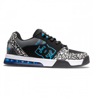 Grey / Black / Blue Men's DC Versatile Sneakers | 7185-UBHKS