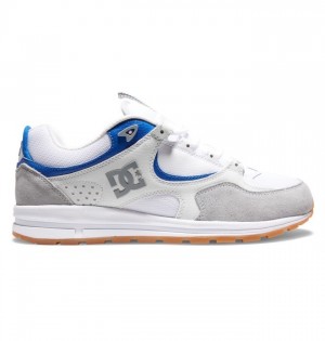 Grey / Blue / White Men's DC Kalis Lite Skate Shoes | 8274-CGATW