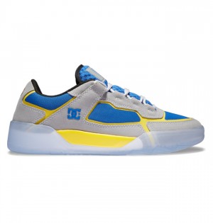 Grey / Blue / Yellow Men's DC Hongo x DC Metric Sneakers | 8204-JAHIG