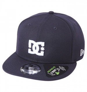 Navy Men's DC Empire Fielder Snapback Hats | 6580-PMOUS