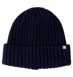 Navy Men's DC Fish N Destroy 2 Cuffed Beanie Hats | 7980-LARPF