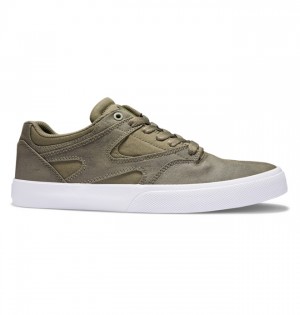 Olive Men's DC Kalis Vulc Skate Shoes | 9261-XQYJA