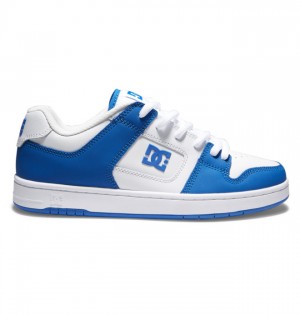 White / Blue Men's DC Manteca 4 Sneakers | 5812-SNXVM