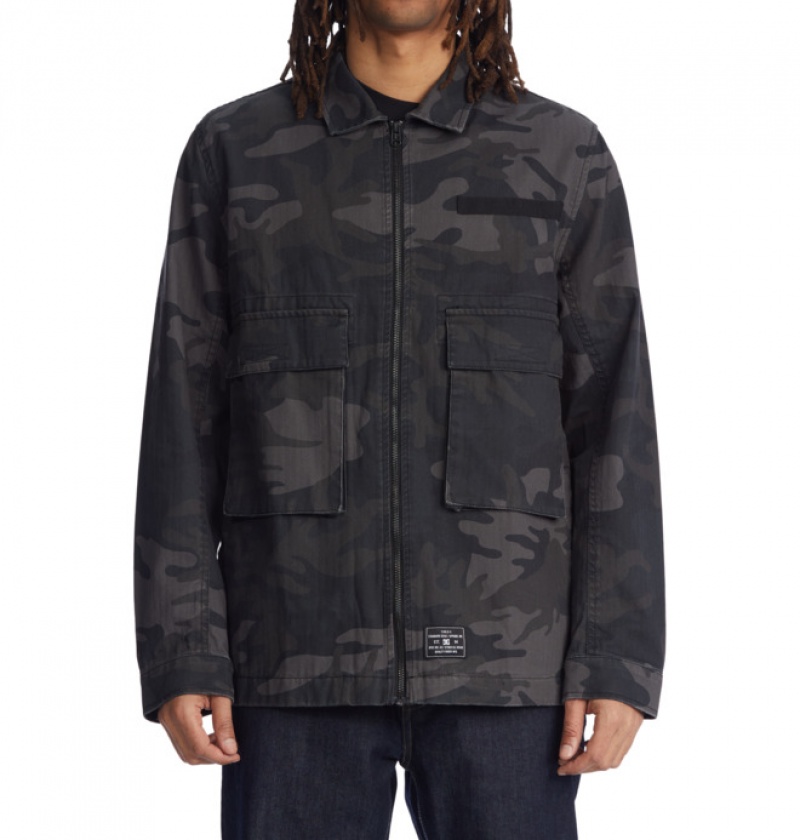 Black Camo Men's DC Admiral 3 Jackets | 9720-VSAPW