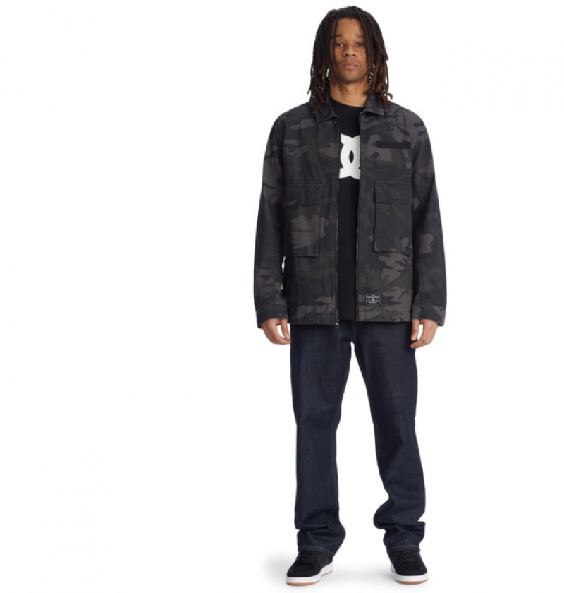 Black Camo Men's DC Admiral 3 Jackets | 9720-VSAPW