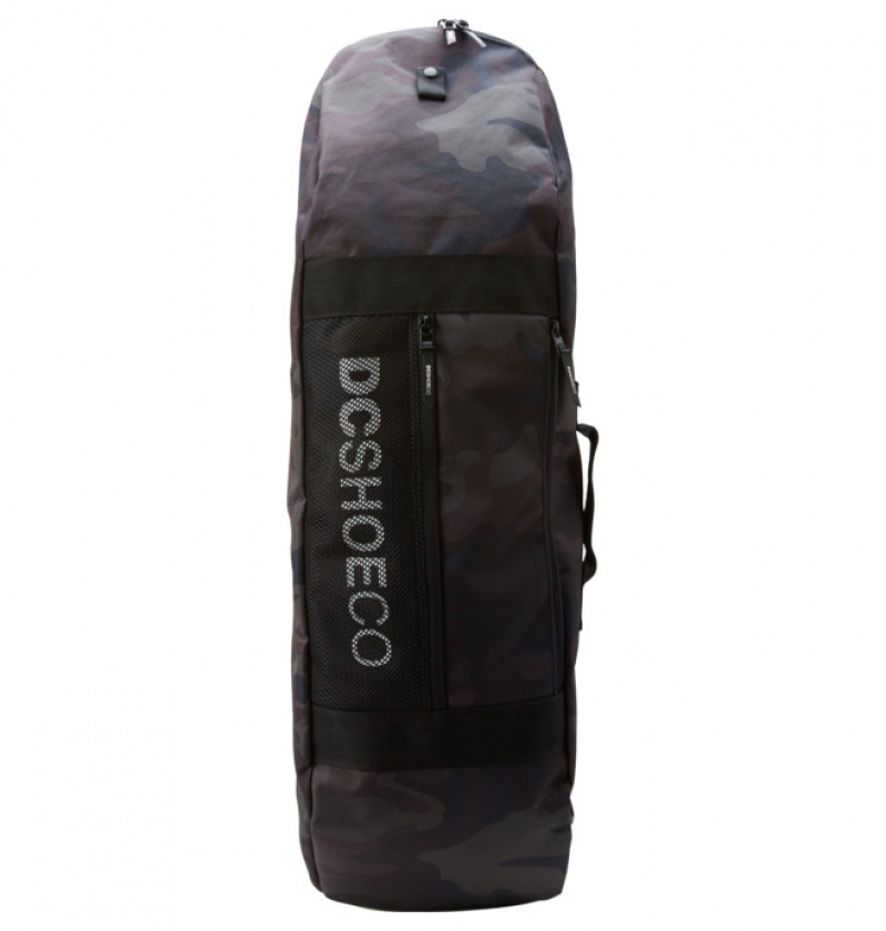 Black Camo Men\'s DC All Weather 30 L Large Skateboard Bags | 0852-YMXVT