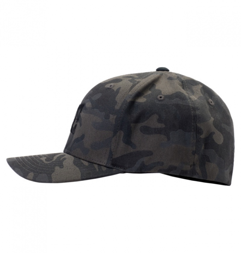 Black Camo Men's DC Cap Star Seasonal Flexfit Hats | 1243-VNWMH