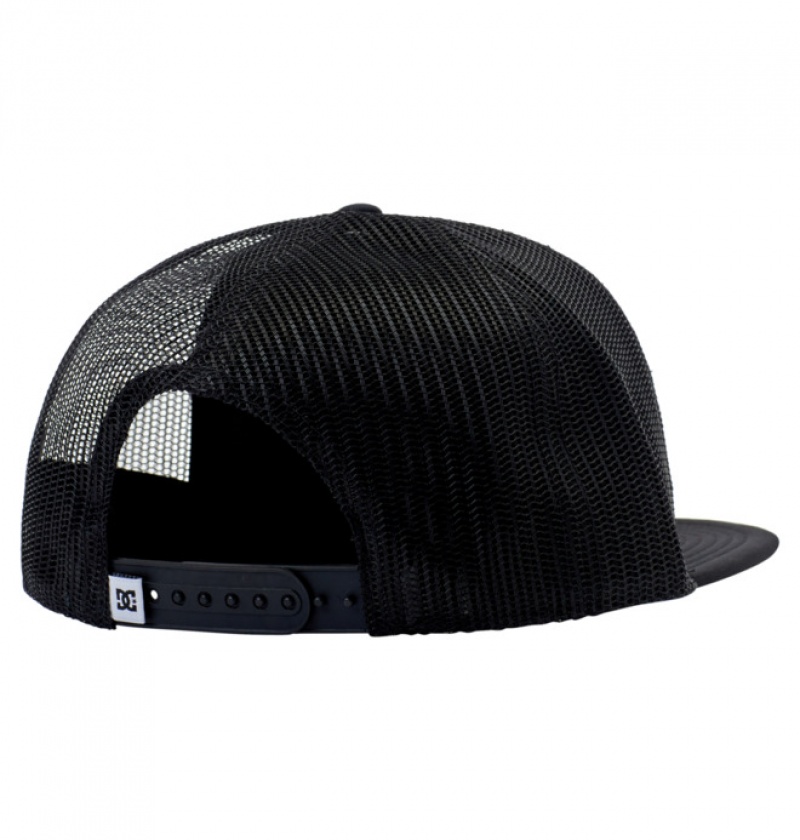 Black Camo Men's DC Gas Station Trucker Hats | 1937-KEISP