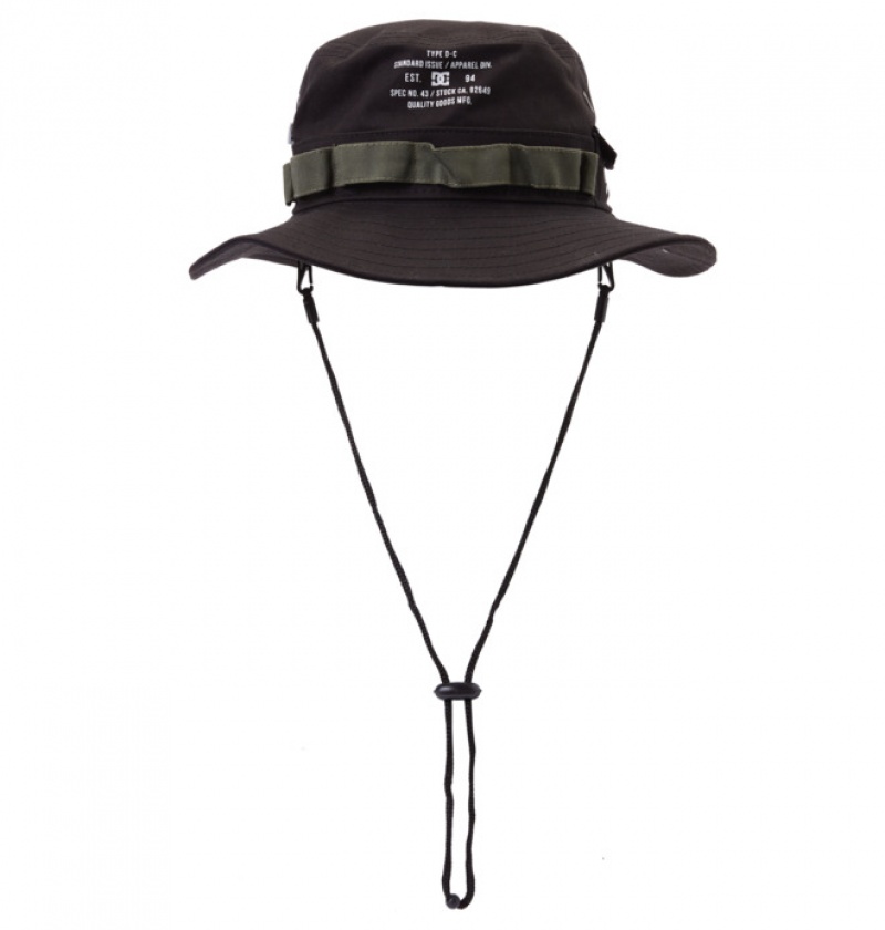 Black Men\'s DC Bushwick New Era Fitted Boonie Hats | 8542-RDFCB