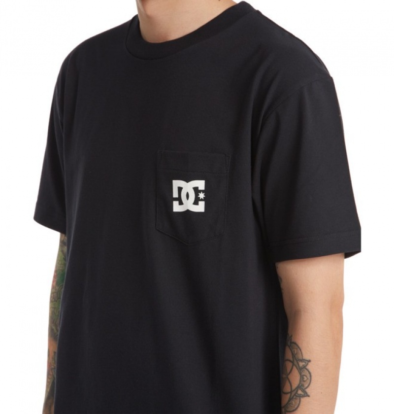 Black Men's DC DC Star T Shirts | 7946-WEIKU