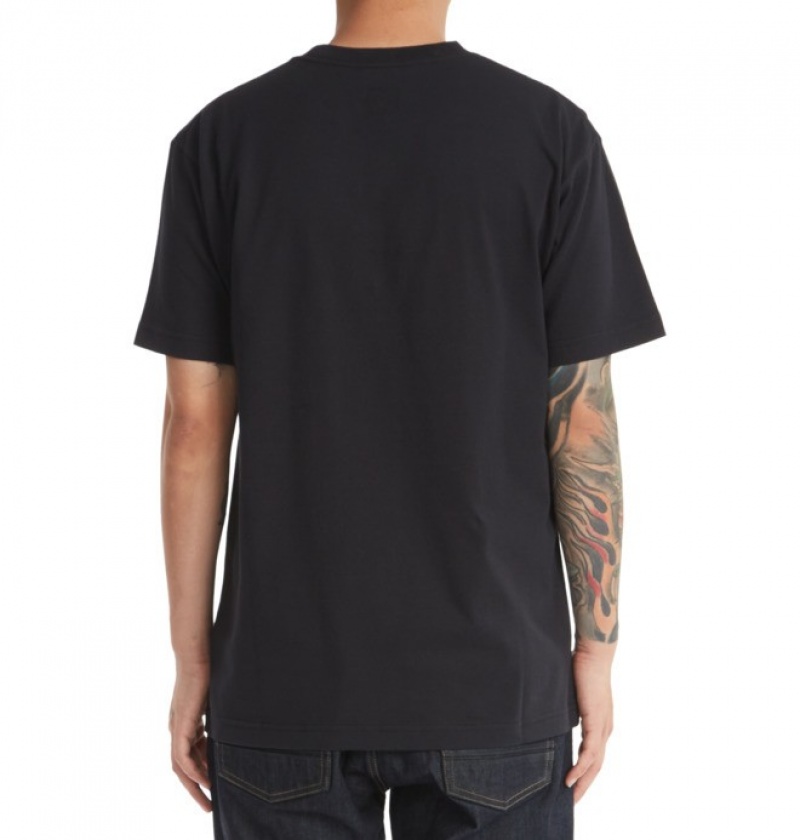 Black Men's DC DC Star T Shirts | 7946-WEIKU