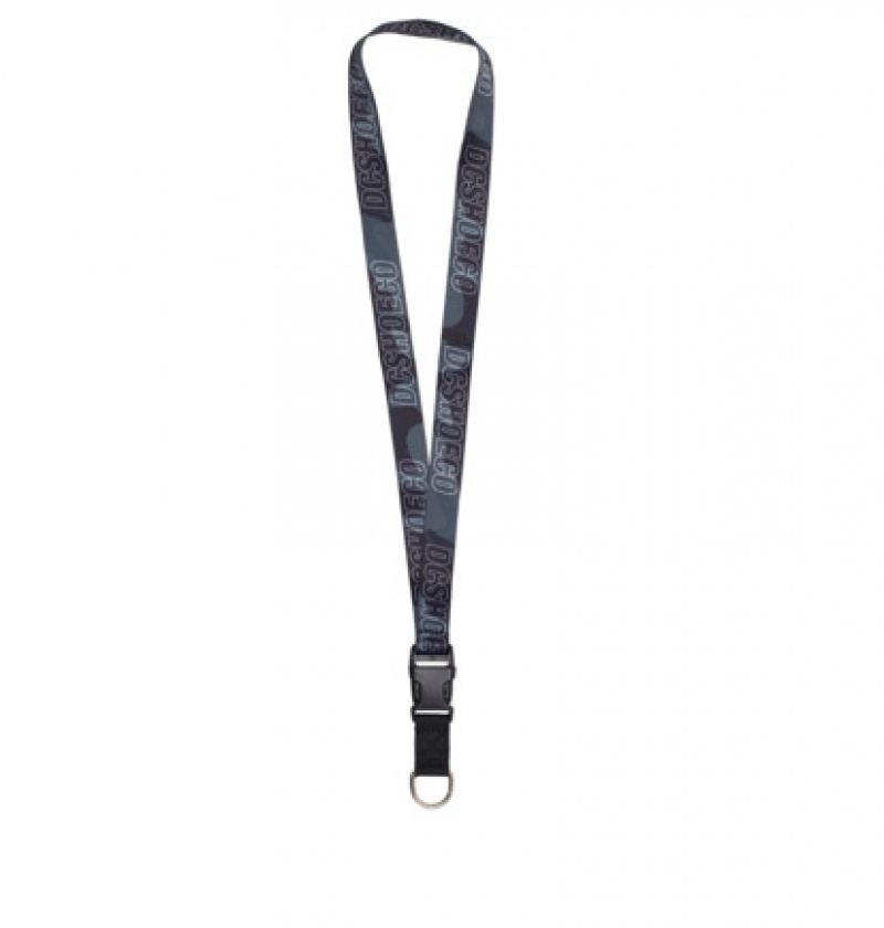 Black Men's DC Lanyards | 4579-AYWXQ