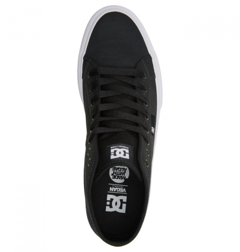 Black Men's DC Manual HI Canvas High-Top RIPSTOP Sneakers | 2906-PJMZX