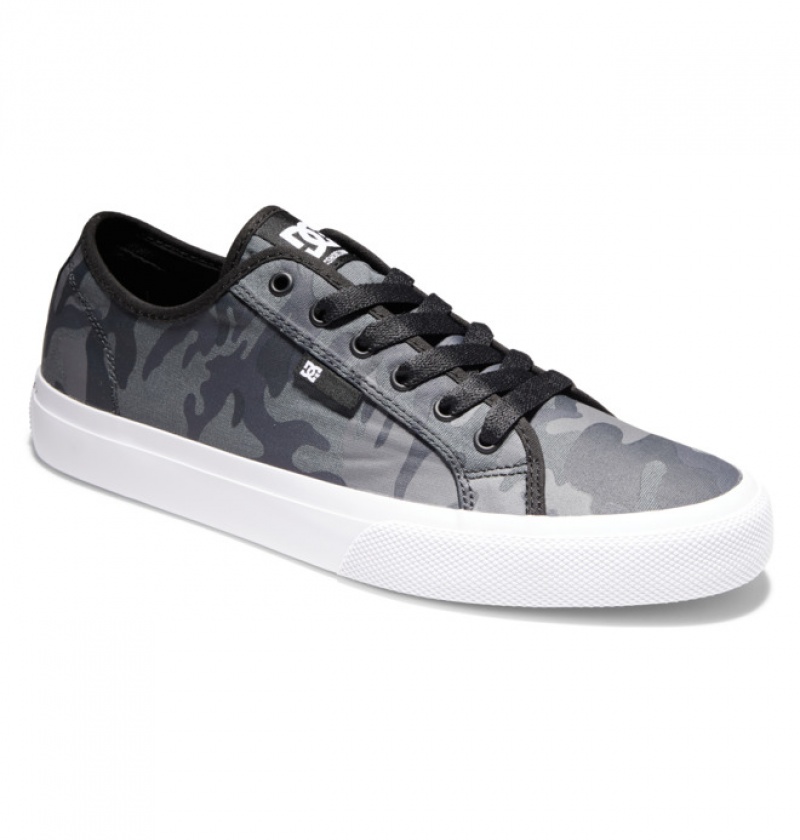 Black Men's DC Manual SE Canvas Sneakers | 3681-HRGNY