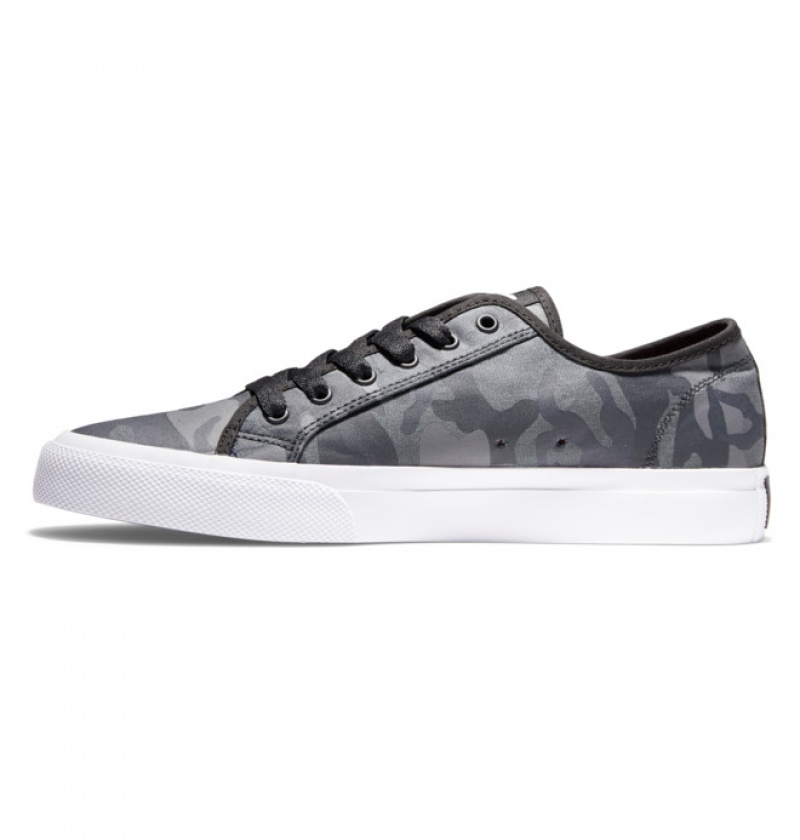 Black Men's DC Manual SE Canvas Sneakers | 3681-HRGNY