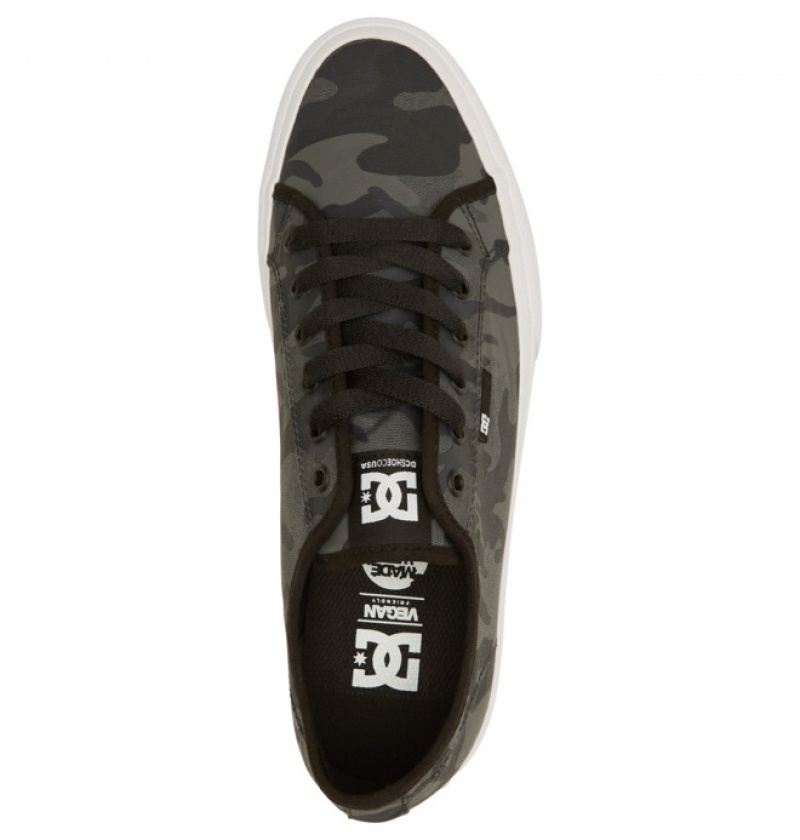 Black Men's DC Manual SE Canvas Sneakers | 3681-HRGNY