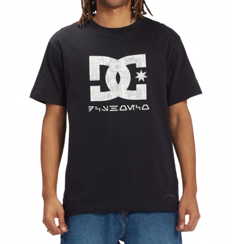 Black Men's DC Star Wars | Star Lightside T Shirts | 6543-YKAHZ