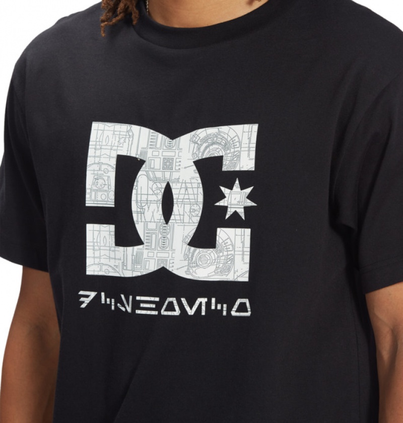 Black Men's DC Star Wars | Star Lightside T Shirts | 6543-YKAHZ