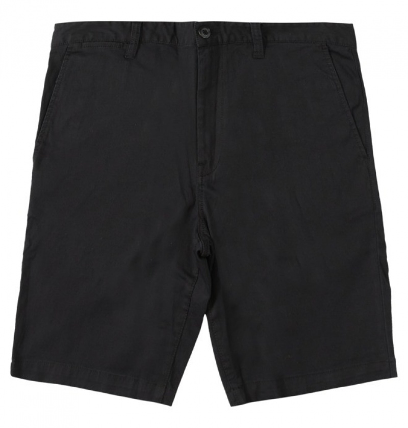 Black Men\'s DC Worker Chino Shorts | 9806-LKFEG