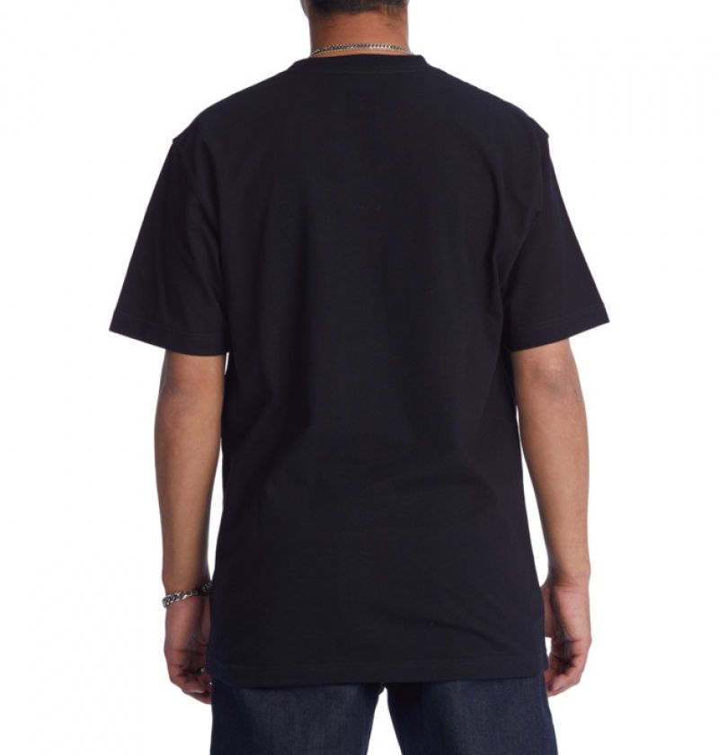 Black / Black Camo Men's DC DC Square Star Fill T Shirts | 3658-IEMNG