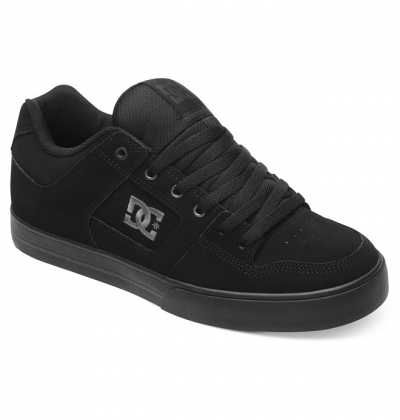 Black / Black Men's DC Pure Sneakers | 8251-ZTQYK