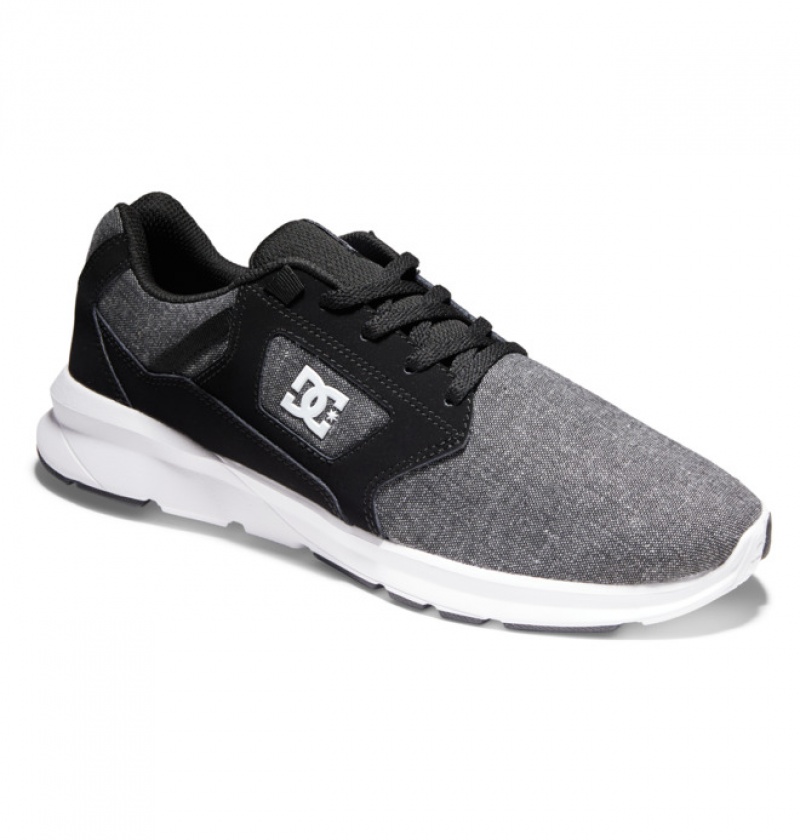 Black / Black Men's DC Skyline Lightweight Sneakers | 4053-XKMVY