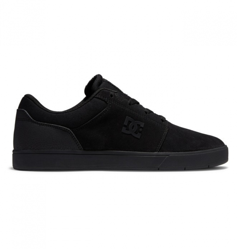 Black / Black / Black Men\'s DC Crisis 2 Suede Skate Shoes | 3019-TYCVU