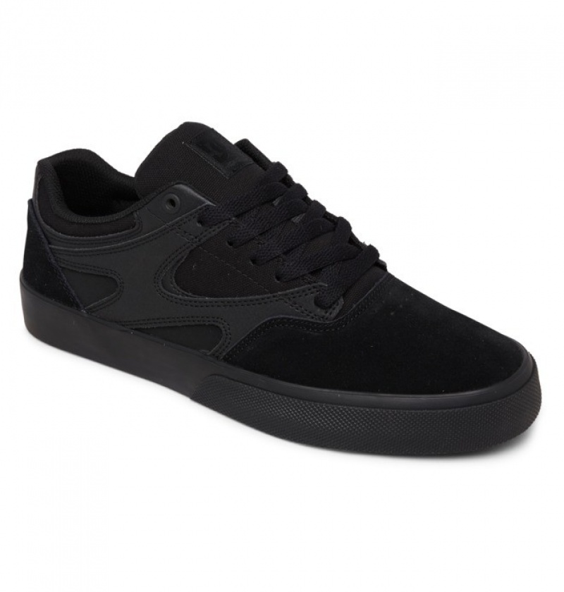 Black / Black / Black Men's DC Kalis Vulc Skate Shoes | 7802-URGXZ