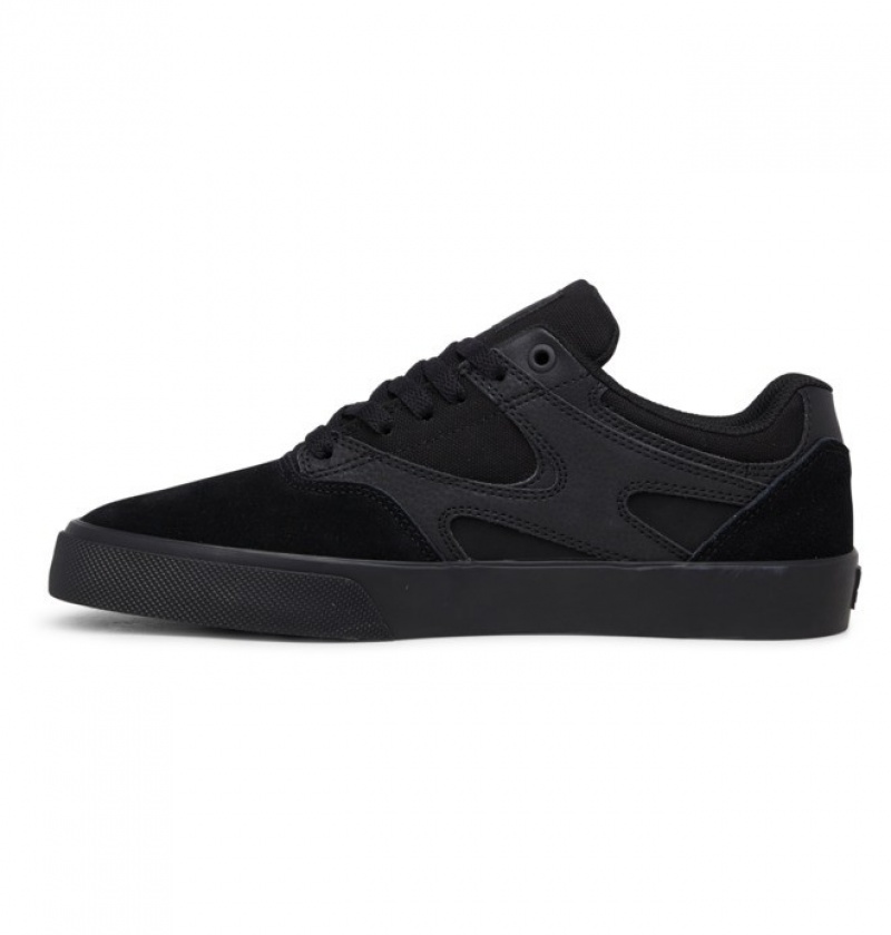 Black / Black / Black Men's DC Kalis Vulc Skate Shoes | 7802-URGXZ