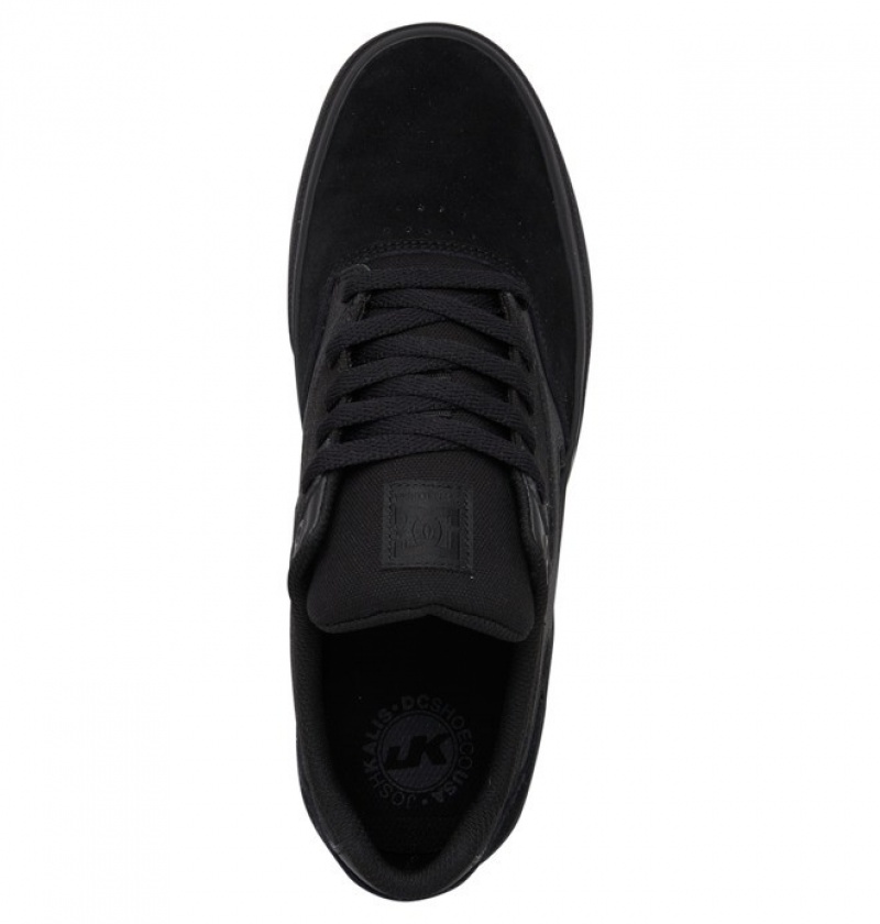 Black / Black / Black Men's DC Kalis Vulc Skate Shoes | 7802-URGXZ