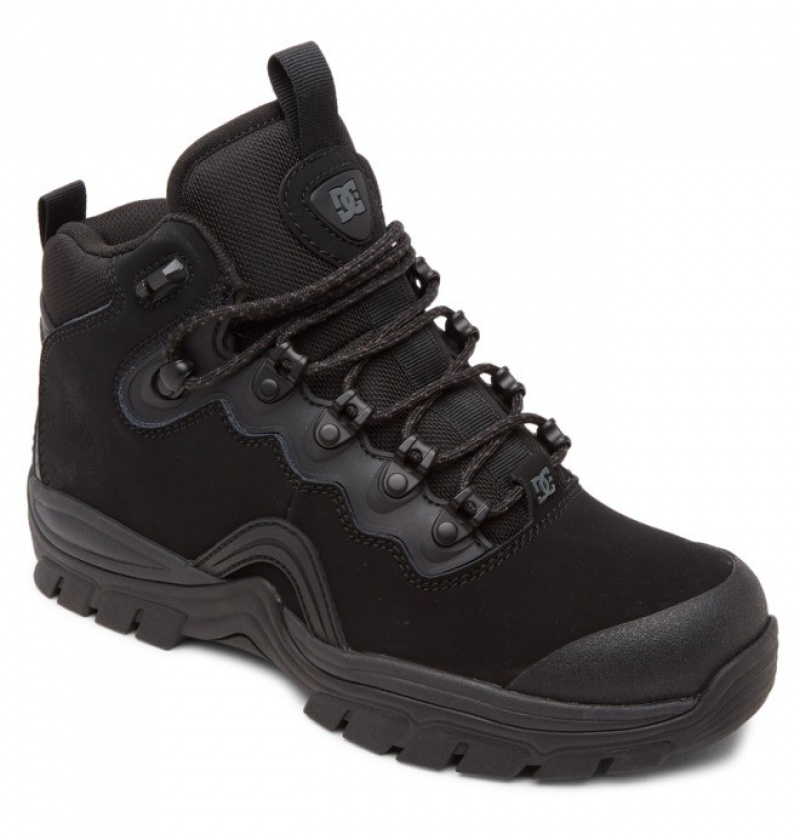 Black / Black / Black Men's DC Navigator Lace Winter Boots | 9872-ATVHG