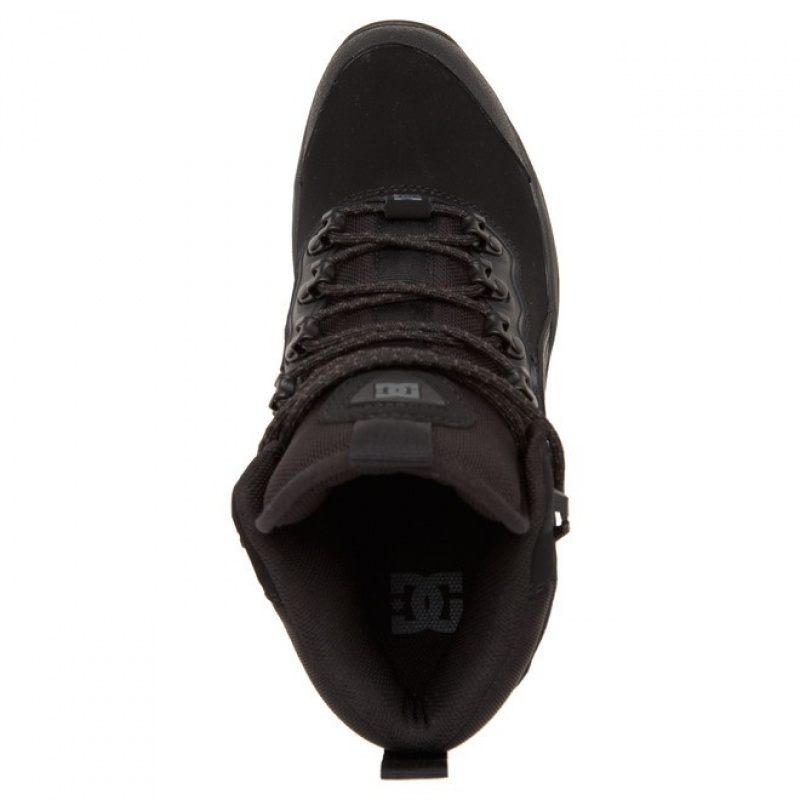 Black / Black / Black Men's DC Navigator Lace Winter Boots | 9872-ATVHG